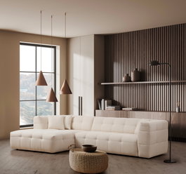 Atelier Del Sofa Cady Sofá Esquinero 3 Plazas Izquierdo - Beige